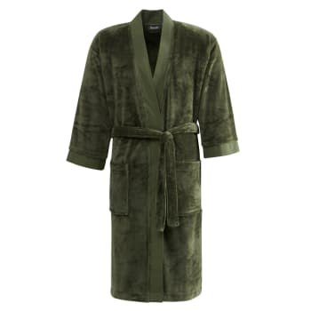 Lahti - Peignoir kimono mixte polaire chaud  eucalyptus M