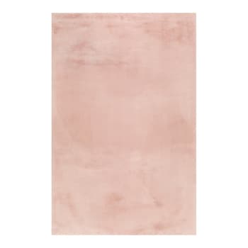 Alice - Tapis uni design en polyester rose 160x230