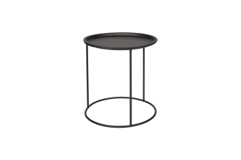 Ivar - Table d'appoint avec plateau séparé en métal noir