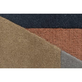 ALWYN - Tapis géométrique design en laine multicolore 160x230