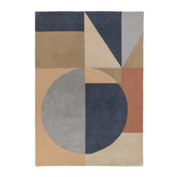 ESRE - Tapis géométrique design en laine multicolore 160x230