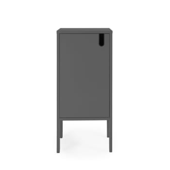 Uno - Petit meuble de rangement en bois H89cm gris anthracite