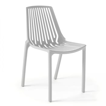 Paris - Chaise de jardin ajourée en plastique blanc