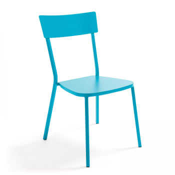 Cabourg - Chaise en acier bleu