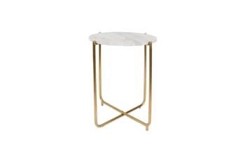 Timpa - Table d'appoint en marbre blanc