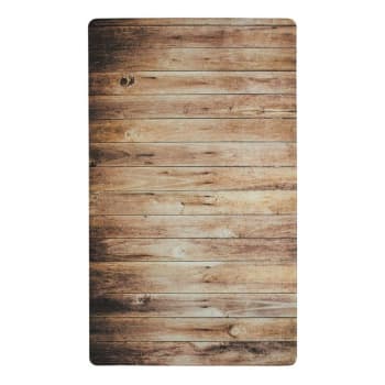Woody - Tapis de cuisine imprimé bois marron 45x75