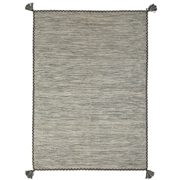 Tapis en laine, jute et coton tresse naturel 160x230 Caravelle ...