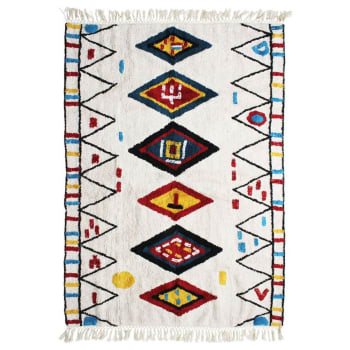 Berbere - Teppich aus Baumwolle im Berber-Stil, 160x230, weiß