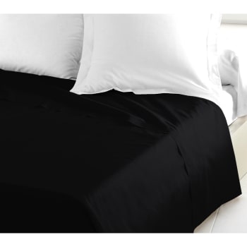 5 - Draps de lit en coton noir 180x290