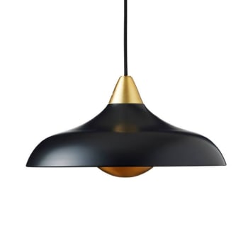 URBAN WIDE PENDANT - Suspension métal noir et laiton D36cm