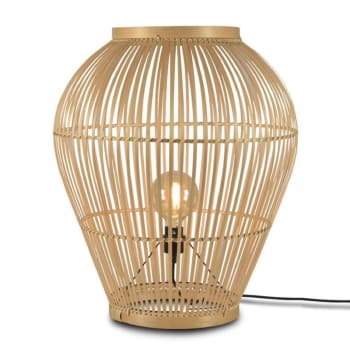 TUVALU - Lámpara de pie en bambú natural 70cm