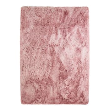 Neo - Tapis lavable à base fine et souple extra doux rose 225x340
