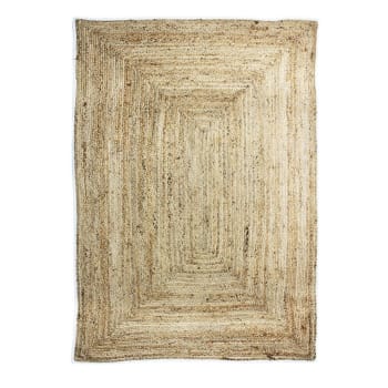 Funny - Teppich aus Jute und Baumwolle, 160x230, weißen Streifen