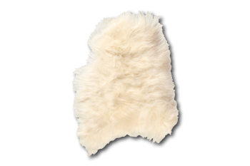 Tapis en peau de mouton islandais blanc 90x60