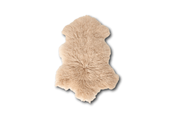 Tapis en peau de mouton tibétain curl beige 80x50