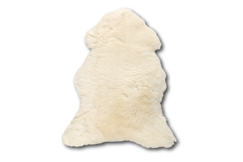 Tapis en peau de mouton blanc 70x100