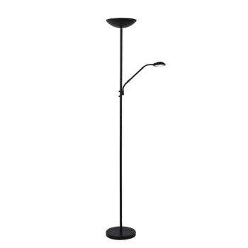 ZENITH - Lampadaire LED avec liseuse métal noir H180cm