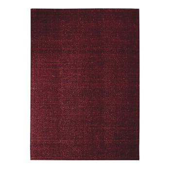 Nude - Tapis en laine et coton rouge foncé 160x230