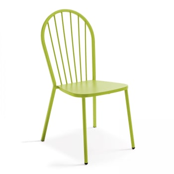 Honfleur - Chaise bistrot en métal vert