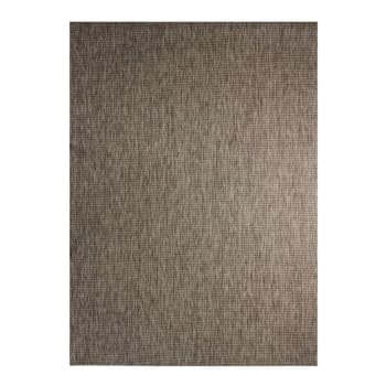 Naroski - Alfombra de pvc brillante de interior/exterior marrón 160x230