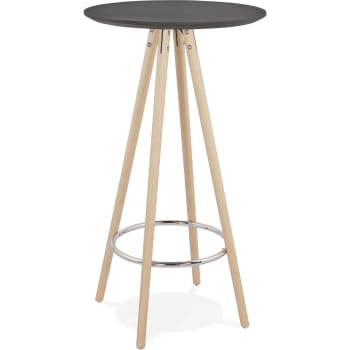 Deboo - Table haute Bois Hêtre Noir