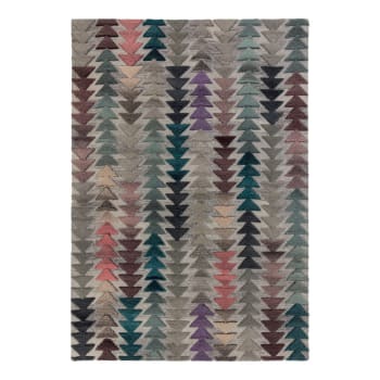ARCHER - Tapis géométrique design en laine multicolore 120x170