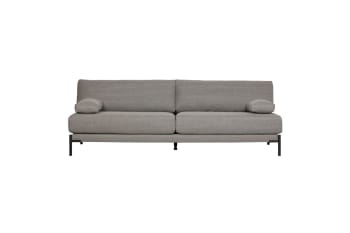 Sleeve - Sofá de 3 plazas en tela gris