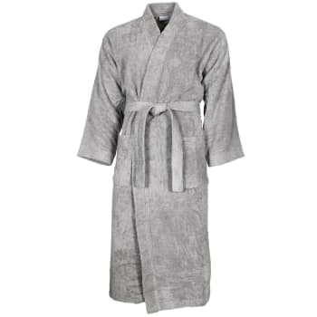 Luxury - Peignoir col kimono en coton  Gris Perle S