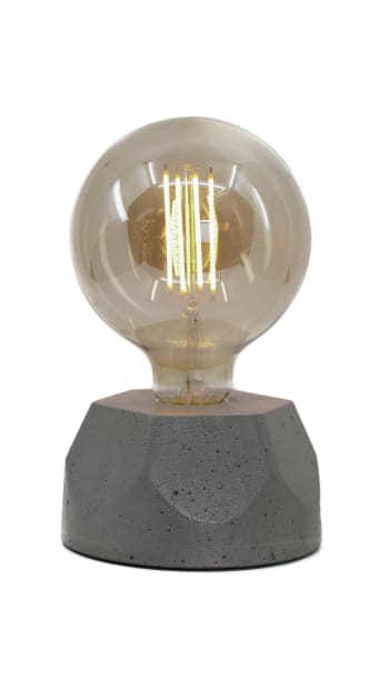 HEXAGONE - Lampe hexagone en béton gris fabrication artisanale