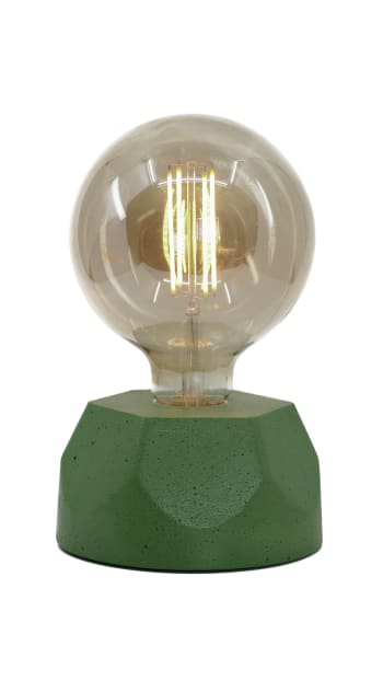 HEXAGONE - Lampe hexagone en béton vert fabrication artisanale