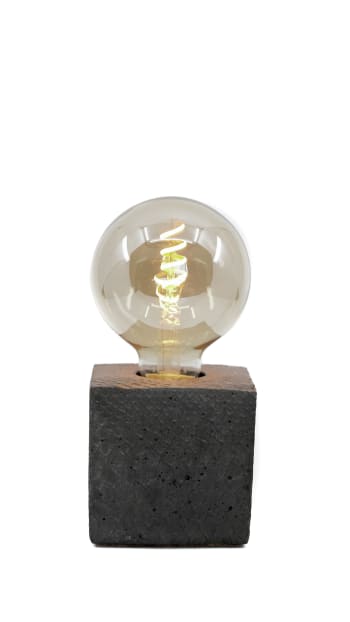 CROCO - Lampe à poser en béton anthracite fabrication artisanale croco