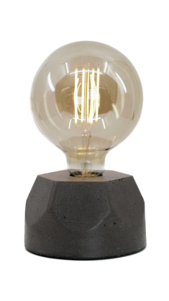 HEXAGONE - Lampe hexagone en béton anthracite fabrication artisanale