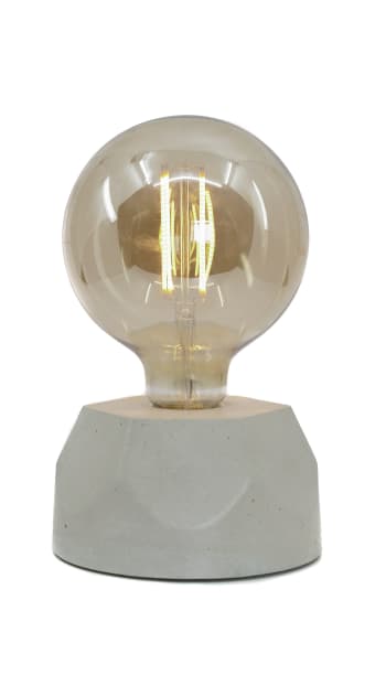 HEXAGONE - Lampe hexagone en béton beige fabrication artisanale