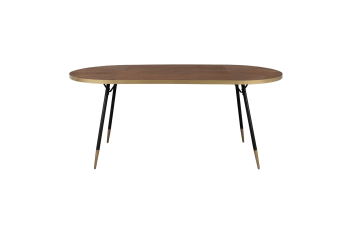 Denise - Table ovale en bois marron