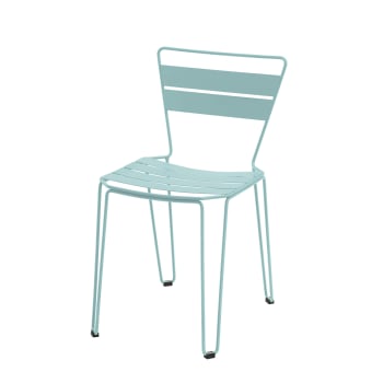 MALLORCA - Chaise en acier galvanisé  bleu
