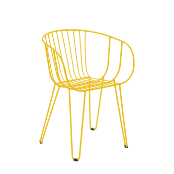 OLIVO - Fauteuil en acier galvanisé jaune