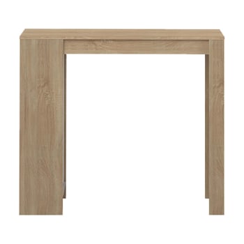 Aravis - Table bar effet bois chêne naturel