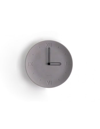ANTAN - Horloge en béton aiguilles noires