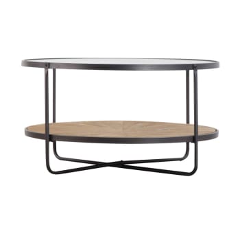 SORRENTO - Table basse en métal noir 84.5 cm