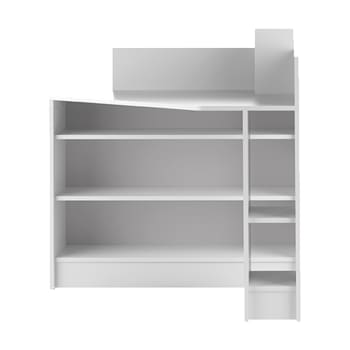 Estantería librería color blanco brillo 12 huecos, 80 x 25 x 192 cm BOLONIA