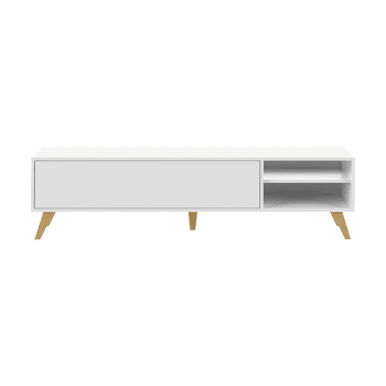 Prism - Mueble de tv efecto madera blanco