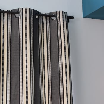 BARNE - Rideau coton Noir 150x250 cm