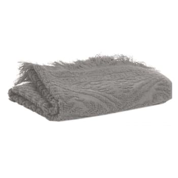 Tapis de bain 50x80 gris en coton HELIOS