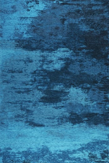 HERITAGE - Tapis moderne brillant tissé machine turquoise 68x140 cm