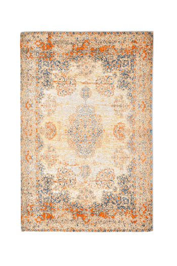 FUNKY ORIENT - Alfombra vintage estilo oriental, tejido plano, Multicolor, 145x200 cm