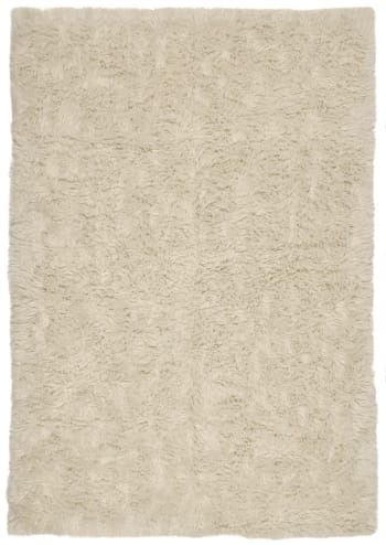 FLOKOS 1250 - Tapis flokati en laine vierge naturel 190x290 cm