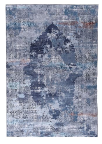 CECILIA - Tapis imprimé en motif vintage - bleu 70x140 cm