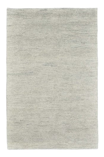 HADJ - Tapis berbère marocain noué main en laine - gris 90x160 cm