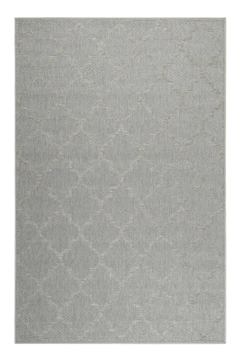 Tappeto da esterno fantasia orientale grigio e beige 200x133 Gleamy