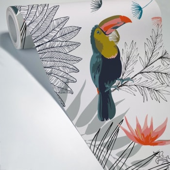 PARADISFALL - Papier Peint Panoramique L336xH270cm Multicolore Oiseaux